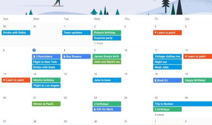 Shareable calendar app