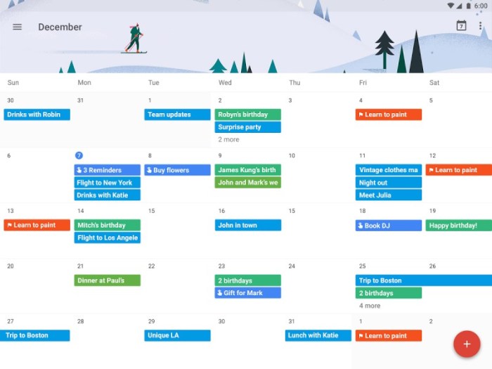 Shareable calendar app